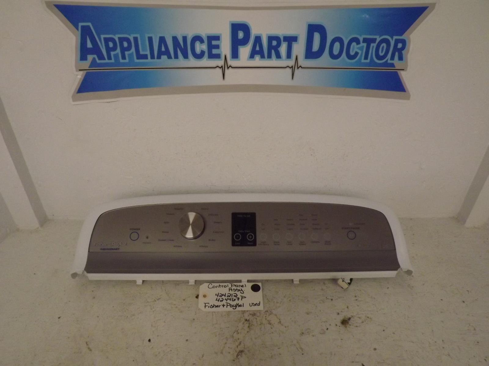 Fisher & Paykel Washer 424212 424467P Control Panel Assy Used Fisher & Paykel Washer 424212 424467P Control Panel Assy Used